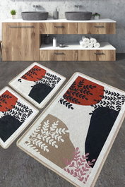 Mijölnir Juego de alfombrillas de baño Noe Multicolor de 3 piezas